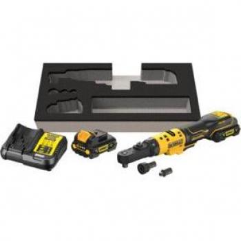 Llave de Carraca Inalámbrica DeWalt DCF500L2G-QW 12V XR, 2x3.0Ah, 75Nm, Cabezal Intercambiable 1/4 y