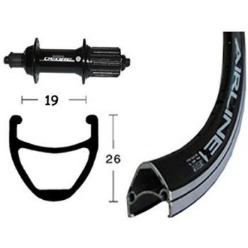 H-Rad 28x1.75 Deore 8/9f.sz.SSP 36LAirline 1 schwarz.Niro-Spei.schwarz