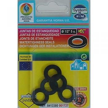 S&m JUNTA FONTANERIA PLANA 5PZ S& M 1/2' 001727 GOMA