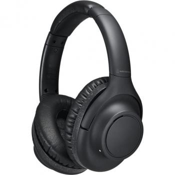 Audio-Technica ATH-S300BTBK Wireless Headphones - Bluetooth connectivity, over-ear design, built-in microphone, 40mm drivers, up to 25 hours of battery life, lightweight and comfortable fit, foldable for easy storage