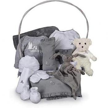 BebeDeParis | Regalos Originales para Bebés Recién Nacidos | Cesta Plena Serenity | 3-6 Meses