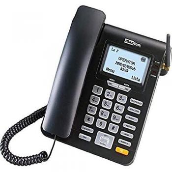 Maxcom MM 28 D HS - Teléfono Fijo GSM de Escritorio con Tarjeta Sim Función SMS, Negro