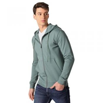 Sudadera Básica con Capucha y Cierre de Cremallera para Hombre - Six Valves
