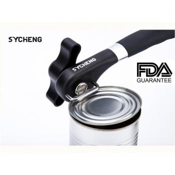 sycheng seguridad manual Abrelatas, Upgrade diseño 2017 nueva, acero inoxidable ergonómico antideslizante, Side corte abrelatas, nunca Touch alimentos