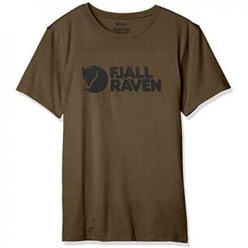 Fjallraven Logo Men's T-Shirt - Dark Olive - Size L - Male