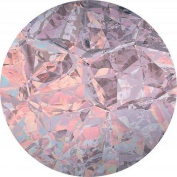 Papel Pintado Autoadhesivo Redondo Komar Cristales Brillantes, 125x125 cm