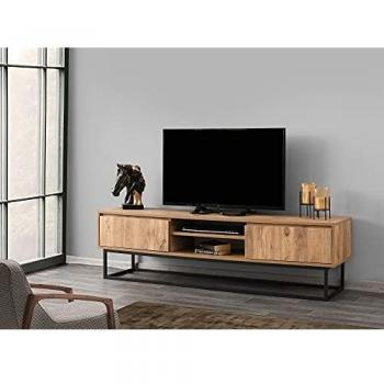 Skyedecom - Mueble de televisión Le Negro Pin Soportes y Muebles de TV Belinda 180 854KLN3004