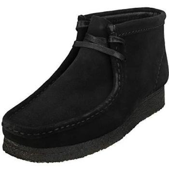 Botines de mujer Clarks Originals Wallabee de piel ante negra, talla 39.5