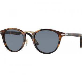 Persol PO3108S Sunglasses for Men, Color: 108/56 (Brown Turtle), Size: 49 MM, Cafe/Light Blue