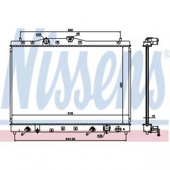Radiador de refrigeración del motor NISSENS 68116 de alta eficiencia