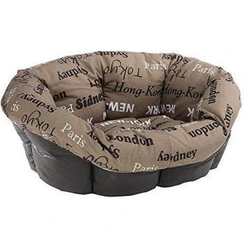 Ferplast Dog and Cat Sofa' Cushion 2 Padded Spare Cover for Pet Bed Plastic Basket Funda Cities, Beige, Talla 2