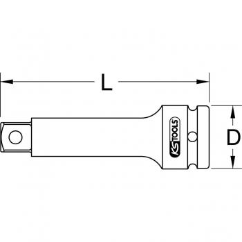 Prolongador destornillador de percusión 1 KS Tools 515.1817 405mm