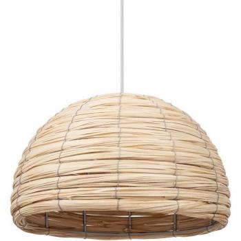 Lámpara Colgante de Fibra Natural Kanggo Iluzzia Blanco