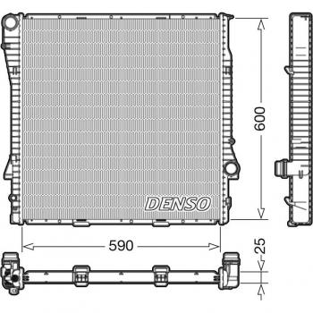 Radiador DENSO DRM05113 para refrigeración del motor