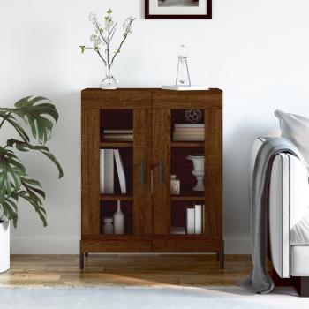 Aparador de madera de ingeniería 69,5x34x90 cm Mueble de Almacenaje de Salón Buffet Armario Auxiliar Armario de Almacenamiento marrón roble