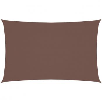 Toldo de vela rectangular de tela oxford marrón 2x5 m