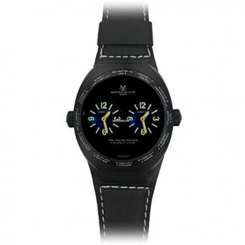Reloj Unisex Montres De Luxe 09BK-3003 con Correa de Cuero Auténtico (40mm)