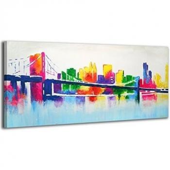 100% LABOR A MANO + certificado / Vanguardia / 115x50 cm / El cuadro dibujado con pinturas acrílicas / cuadros sobre el lienzo con bastidor de madera / cuadro dibujado a mano / montaje cómodo sobre la pared / Arte contemporáneo