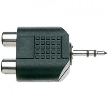 Adaptador Estéreo Mini Jack a Doble RCA Macho y Doble RCA Hembra Stagg