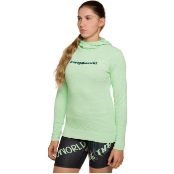 Sudadera de mujer Limone Trangoworld - Sudadera técnica, manga larga, diseño ligero, tejido transpirable, ideal para trail running, color verde