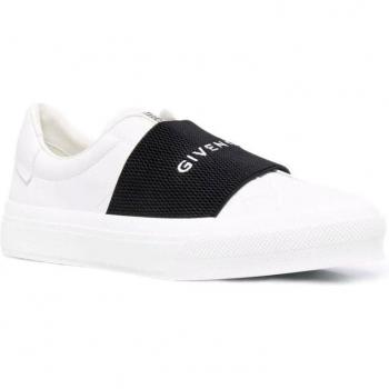 Givenchy Men's City Sport Leather Slip-On Sneakers, White, Size 41.5 (US 8.5), BH005XH14X Color 116