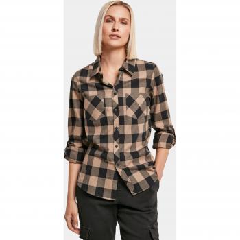 Urban Classics Women's Turnup Plaid Flannel Shirt