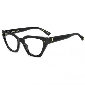 Dsquared2 D2 0117 Stylish Black Optical Glasses for Women, Size 53 MM