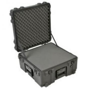 SKB Cases Roto Mil-Std Waterproof Case, 22x22x12in - Cubed Foam, Pull Handle, Wheels 3R2222-12B-CW