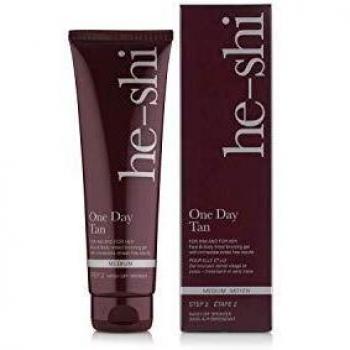 Bronceador Lavable de Un Día He-Shi para Cara y Cuerpo - Medio 150ml
