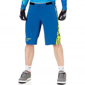 Alpinestars Pantalones Cortos Mesa, Hombre, 1722618, Poseidon Azul/Ácido Amarillo, Size