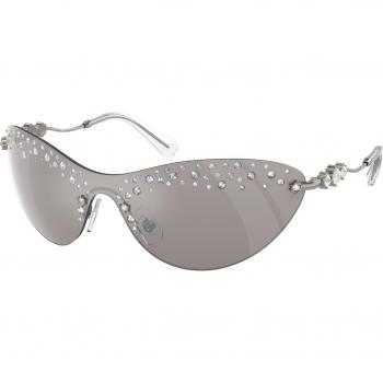 Swarovski SK7023 Women's Oversized Silver Rimless Sunglasses