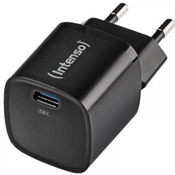 Cargador USB-C Intenso Power Adapter W30C² 30W GaN Negro con Salida de 3A y Tecnología PD 3.0