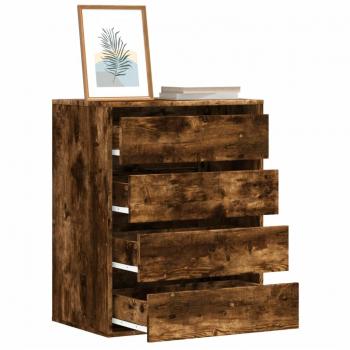 Cajonera de esquina madera ingeniería roble ahumado 60x41x76 cm Marrón