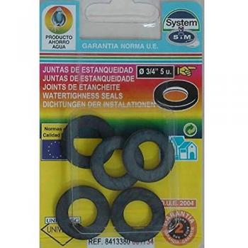 S&m JUNTA FONTANERIA PLANA 5PZ S& M 3/4' 001734 GOMA