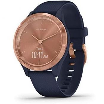 Garmin vívomove 3S, Smartwatch híbrido con pantalla oculta 39 mm, Azul y Rose Gold
