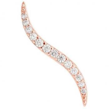 Pendiente trepador Earcandy Solange de Plata 925 con baño de oro rosa
