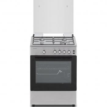 Infiniton CC62EHX Cocina de Gas con Horno 55L 4 Fuegos Tapa Inox 59,8cm Compacta