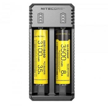 Cargador Nitecore UI2 USB de 2 Slots para Baterías Li-Ion 18650, 14500 y 16340 con Carga Rápida