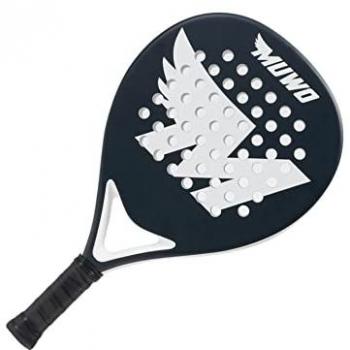 Pala de pádel MUWO Salamanca con bolsa, tamaño único, color negro, equilibrio óptimo y control de balón