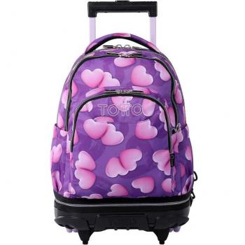 TOTTO - Mochila Escolar con Ruedas Desmontable Chubby - Tiza-4Q3