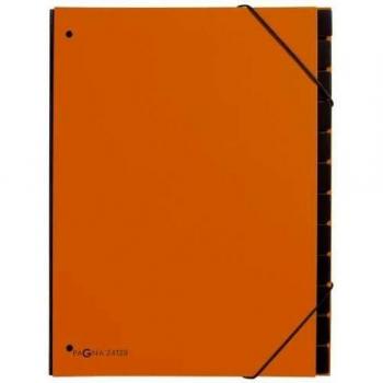 Carpeta Organizadora Pagna Trend A4, 12 Compartimentos, Naranja