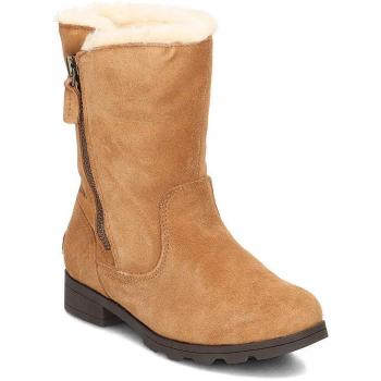 Sorel Youth Emelie Fold-Over, Botas Niñas, Marrón