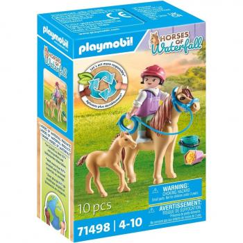 Playmobil - Niña con poni y potro, 71498