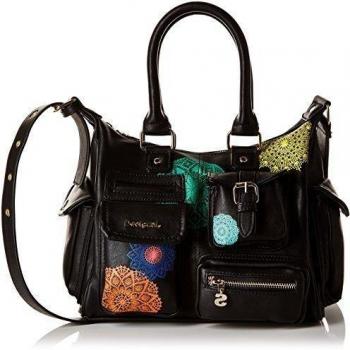 Desigual Mini London Selina - Bolso de asas para mujer , Negro