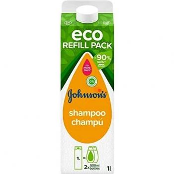 Johnson's Baby Champú Gotas de Oro de Bebé y Adulto, Envase Reutilizable y Reciclable, 1000 ml