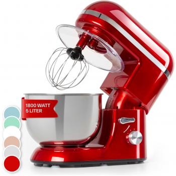 Robot de cocina Klarstein Bella Elegance 1800 W, 2,7 CV, 5,2 L, acero inoxidable, sin BPA