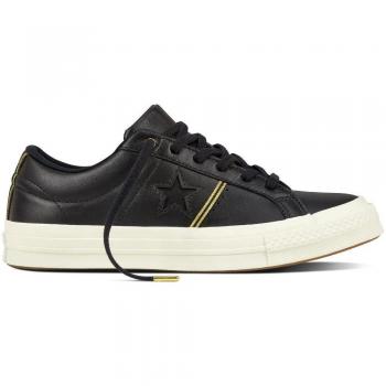 Converse Lifestyle One Star OX Leather, Zapatillas de Deporte Unisex Niño, Negro