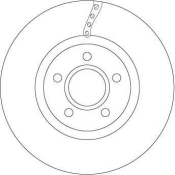 Disco de freno TRW DF6653 ventilado, 1 pieza