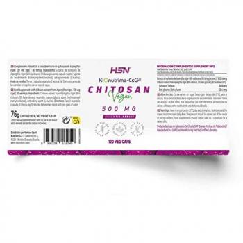 QUITOSANA VEGANA 500mg (KiOnutrime-CsG®) - 120 Cápsulas Vegetales