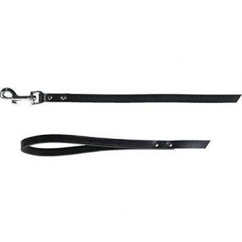 Correa de Piel Negra para Perros, 1 m de Largo, 12 mm de Ancho
